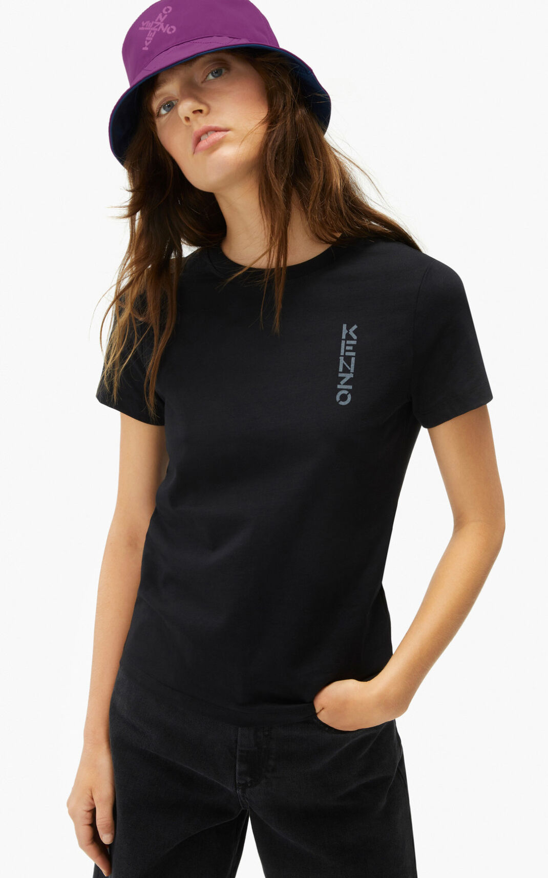 T Shirt Kenzo Femme Archive Floral Noir NEVWF-8405